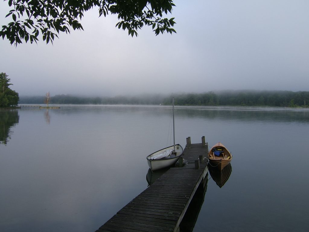 river and fog